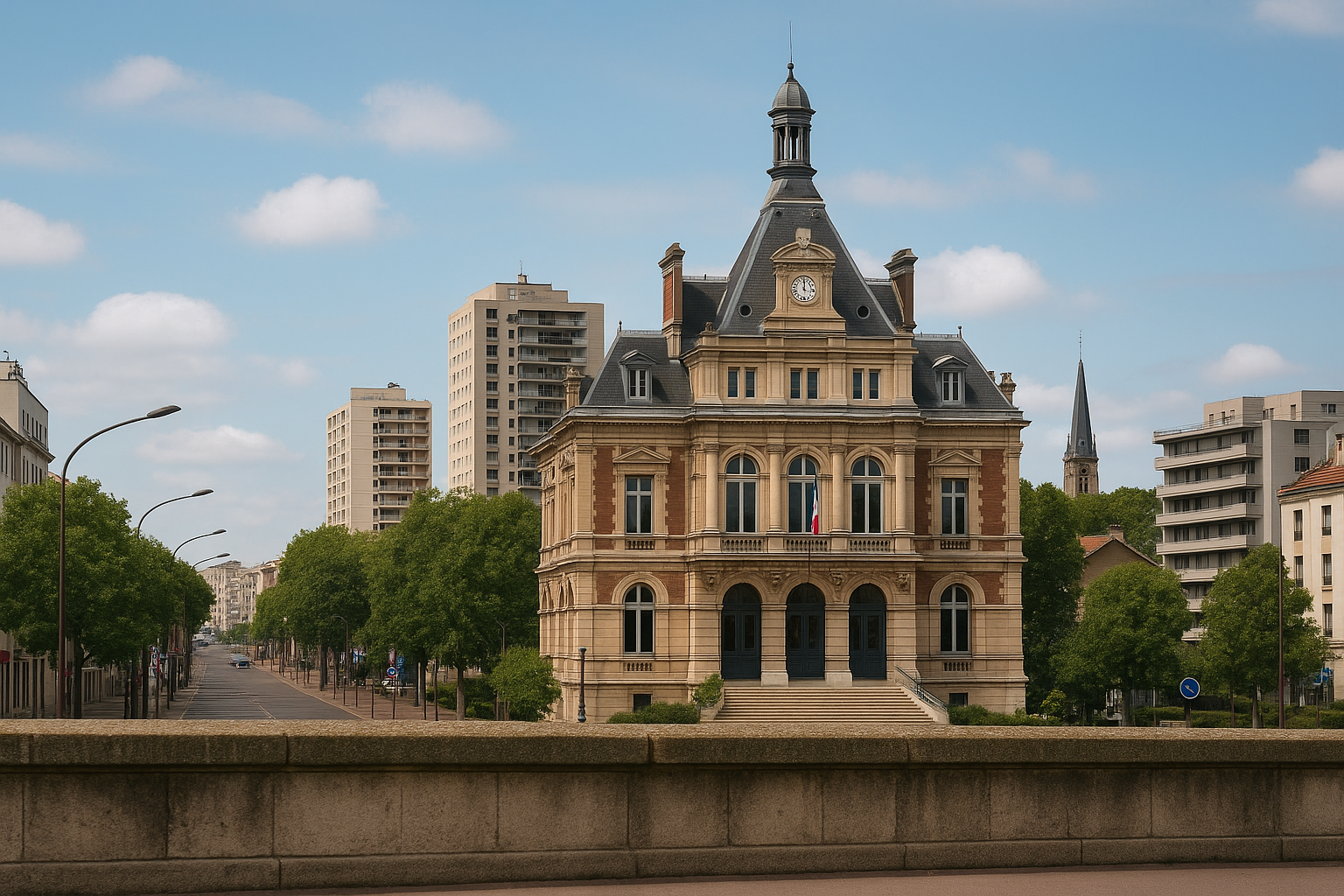 Panorama de la ville Ivry sur Seine dans le 94 - Val de Marne