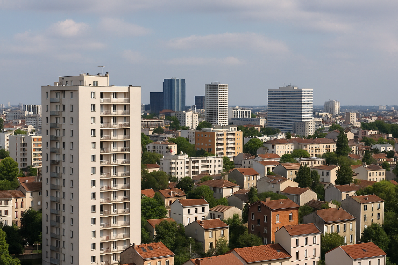 Panorama de Villejuif en ile de France dans le val de marne