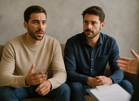 Deux hommes en thrapie de couple  Choisy le Roi