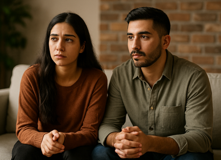 Jeune couple en séance de thérapie gestalt de couple à l'Haÿ les Roses